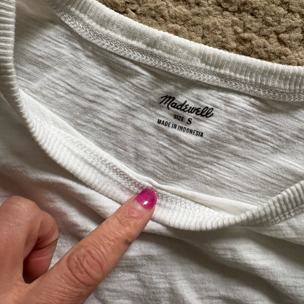 Madewell Classic White Whisper Cotton T-Shirt - Picture 2 of 3